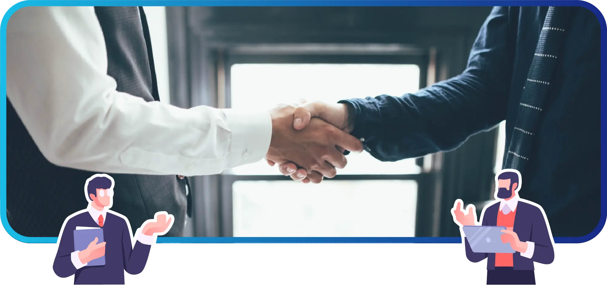 握手をするビジネスパーソン