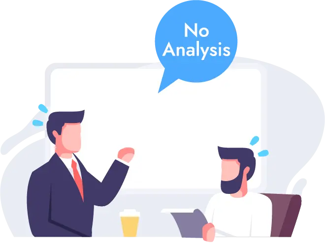 適切な診断がないままの対策はリスクがあることを示すイラスト