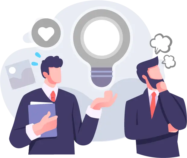 人生観や価値観との適合性を考えるイラスト